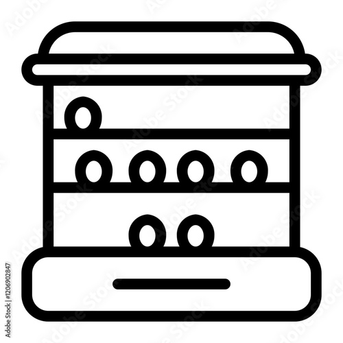 Automated Egg Collector Line Icon