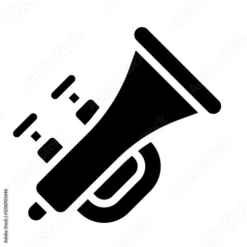 carnaval trumpet Solid Icon