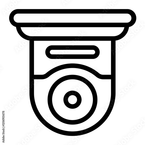 CCTV Camera in Farm Line Icon