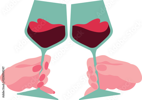 二人の記念日にワインで乾杯