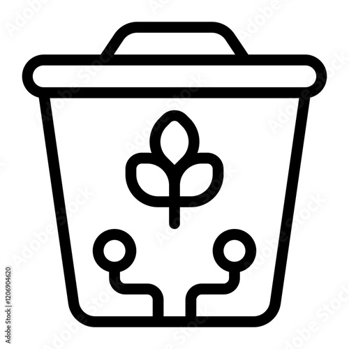 Compost Bin Line Icon