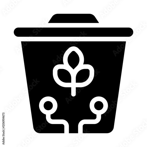 Compost Bin Solid Icon