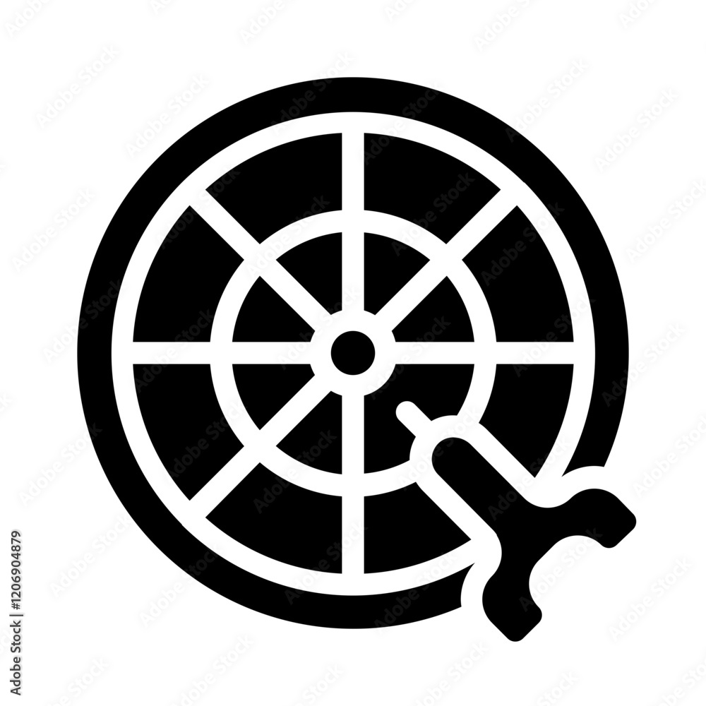 Dart Throwing Game Solid Icon Dart Throwing Game Solid Icon