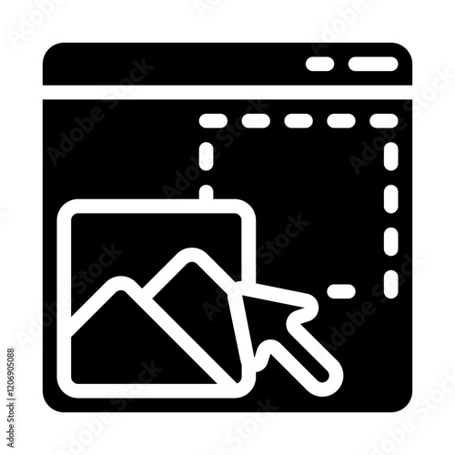 Drag and Drop Solid Icon