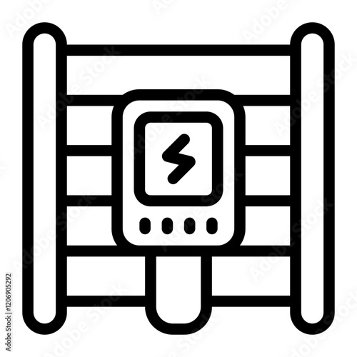 Electric Fence Line Icon
