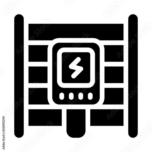 Electric Fence Solid Icon