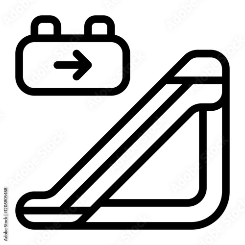 Escalator Line Icon