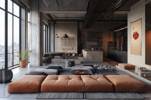 Modern Industrial Apartment...