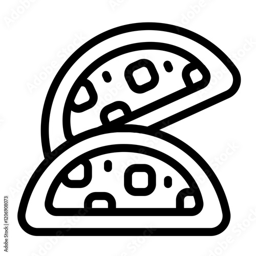 Garlic Bread Loaf Line Icon