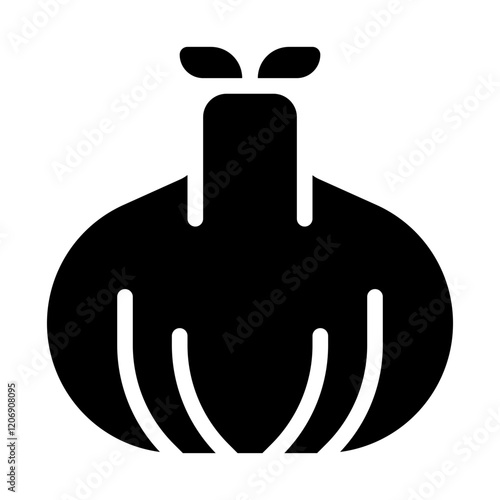 Garlic Bulb Solid Icon