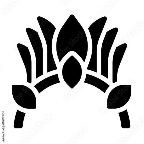 Traditional brazilian Headpiece Solid Icon