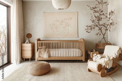 Serene Nursery Decor Featur...