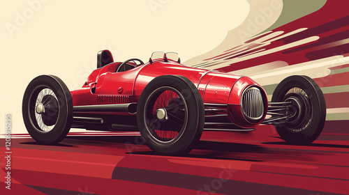 red racing car