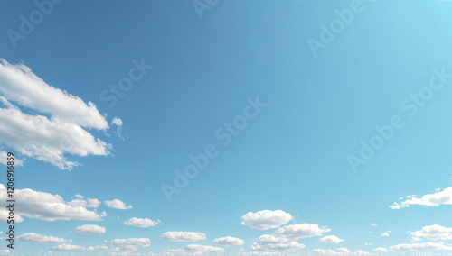  A serene blue sky with a subtle shadow effect captures the essence of tranquility