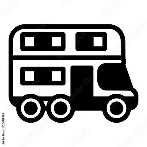 double decker bus solid style
