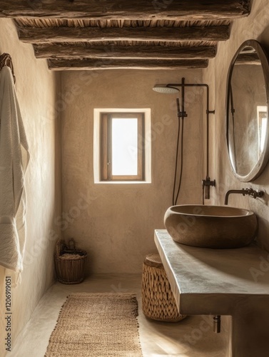Rustic Bathroom Design With...