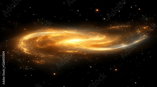 Golden Spiral Galaxy in a Dark Universe