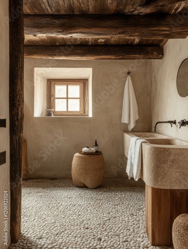 Rustic Bathroom Design With...