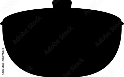 Pot Cooking Silhouette Vector Element