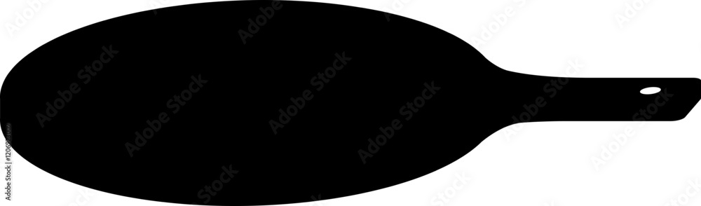 Round Pizza Cutting Board Silhouette Vector Element Round Pizza Cutting Board Silhouette Vector Element