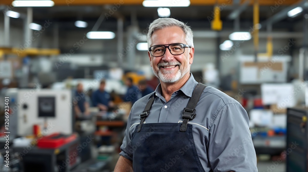 Obraz premium Machinist learning advanced machining techniques in a vocational training facility (Industry)