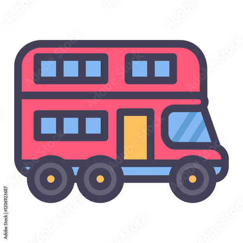 double decker bus filled style