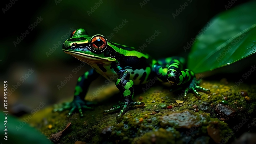 Obraz premium The Balance of Nature with Dart Frogs in the Rainforest