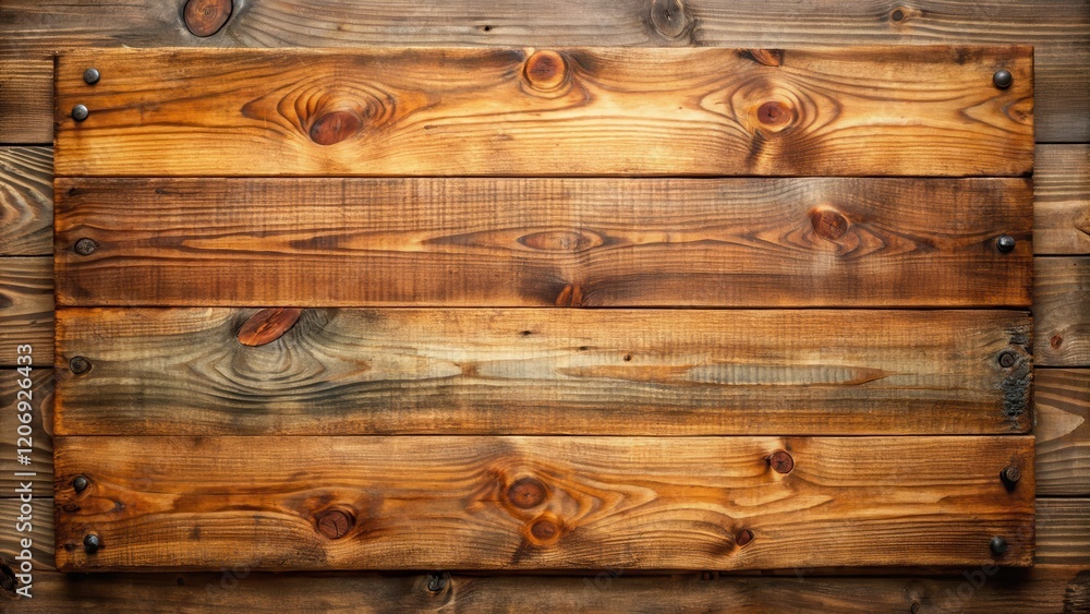 Naklejka premium Wood panel with a rustic wooden plank background