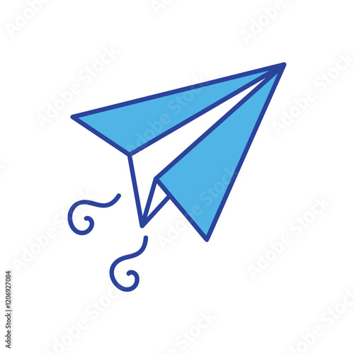 Paper Plane icon isolated on a white background. Vector illustration.