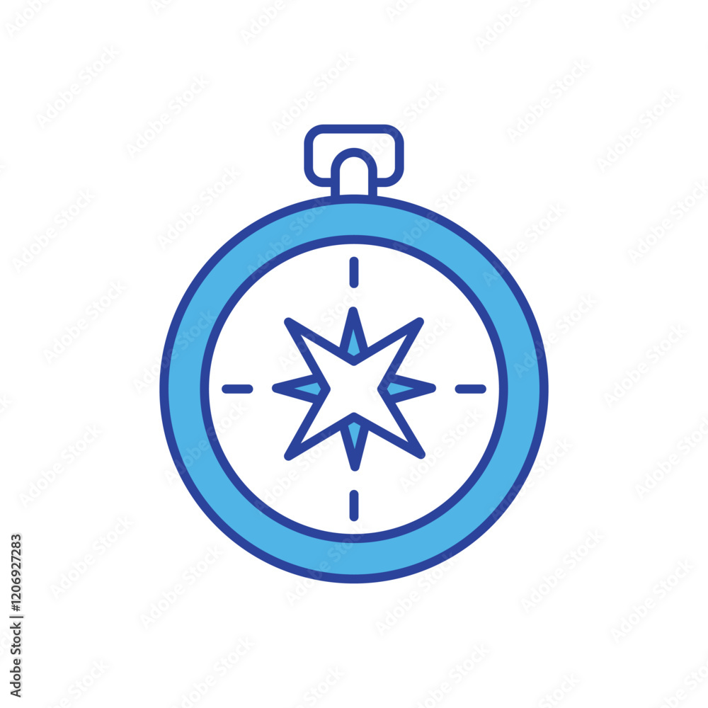 Compass  icon isolated on a white background. Vector illustration.