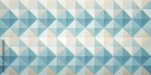 Minimalist geometric pattern with shades of calming blue and creamy white hues, minimalist design, geometric patterns