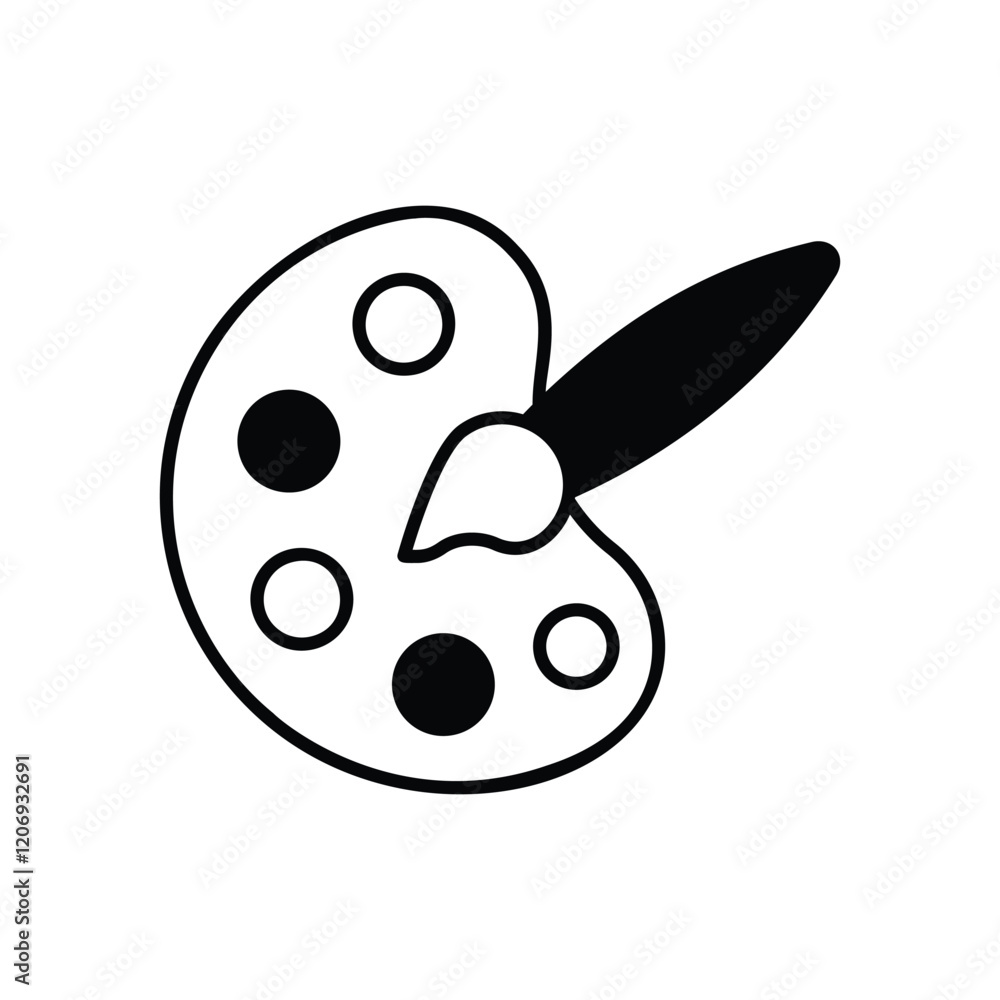Obraz premium Art Palette icon isolated on a white background. Vector illustration.