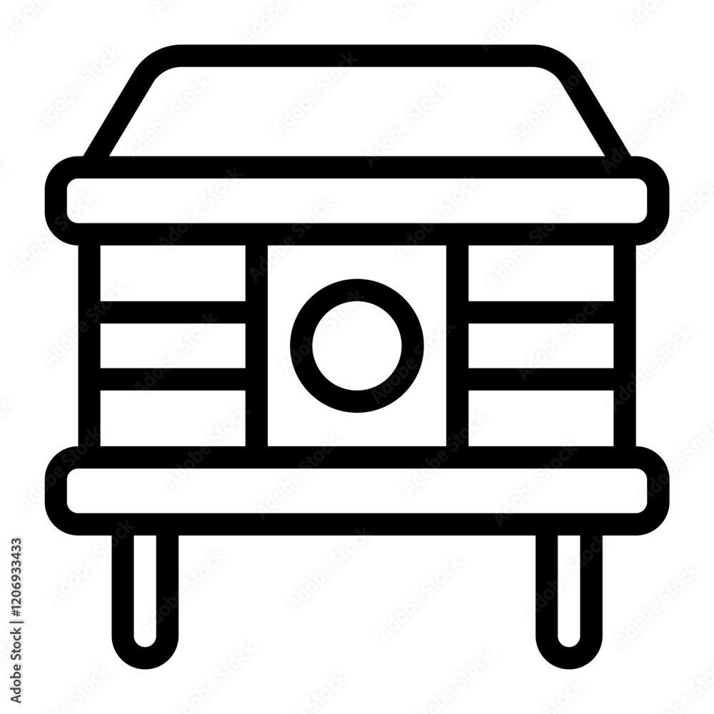 Bee Box Line Icon Bee Box Line Icon