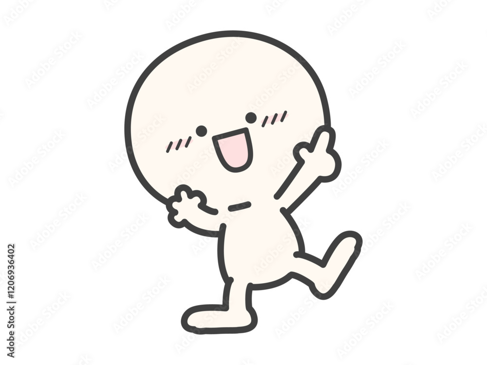指差しをしているシンプルな人物のベクターイラスト02 指差しをしているシンプルな人物のベクターイラスト02