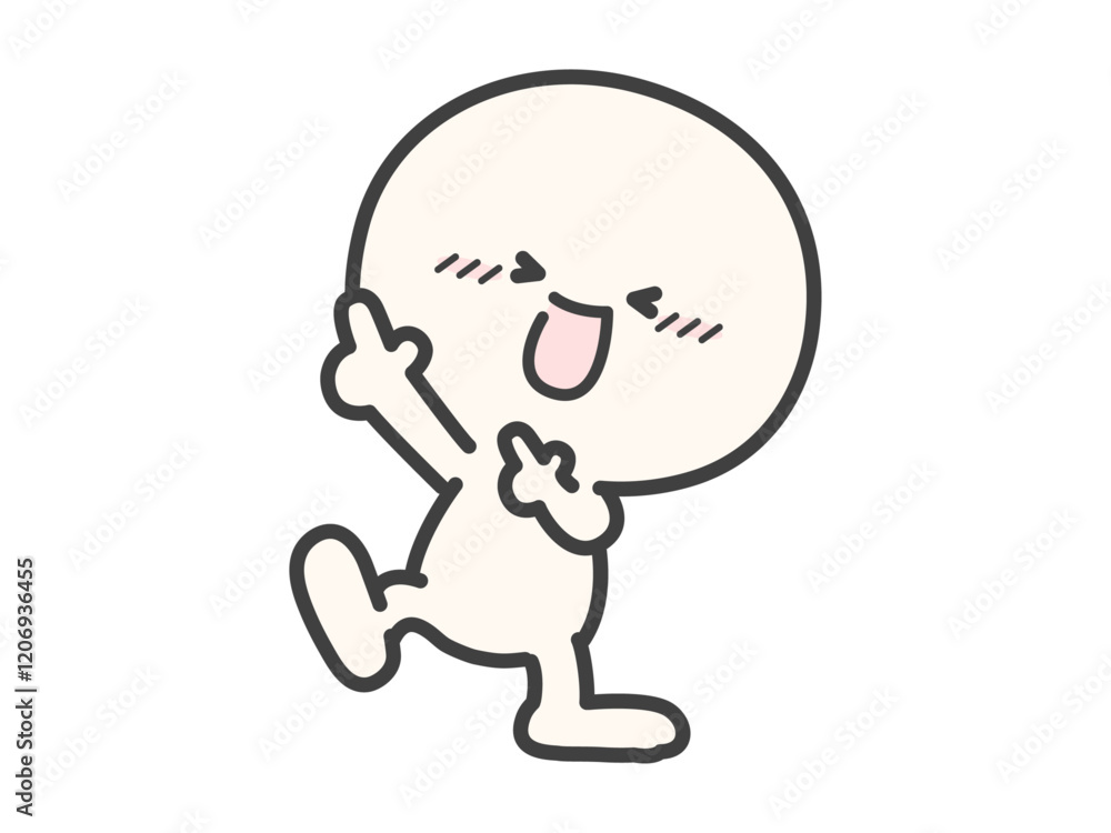 指差しをしているシンプルな人物のベクターイラスト03 指差しをしているシンプルな人物のベクターイラスト03