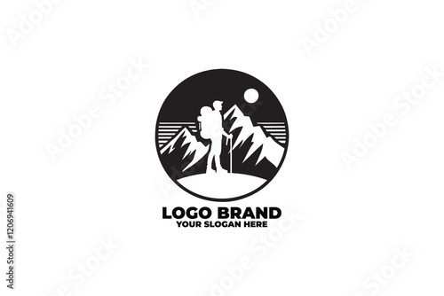 Hiker Silhouette Logo