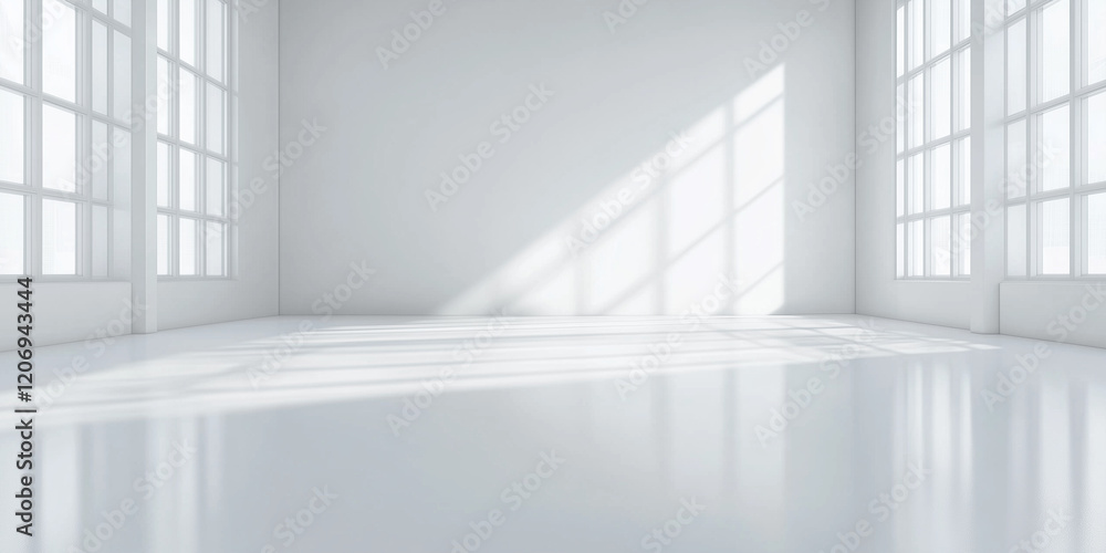 Fototapeta premium An empty room in black and white