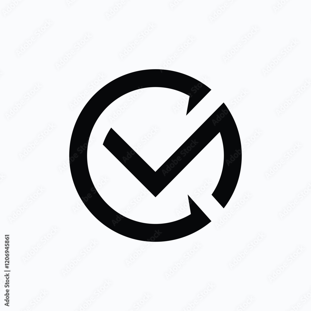 Cm or Mc round shape modern new unique typography logo Cm or Mc round shape modern new unique typography logo