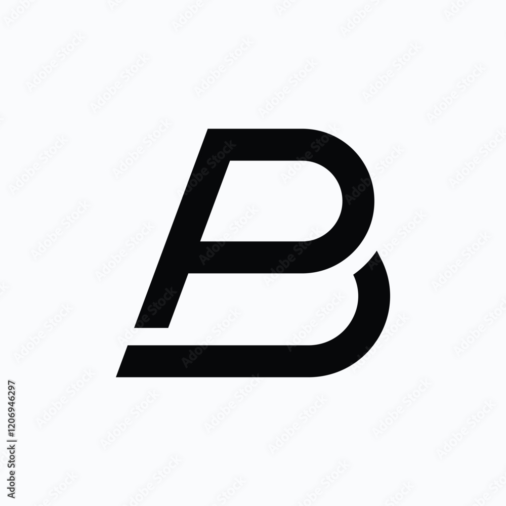 Obraz premium Pb or Bp initial creative modern typography logo
