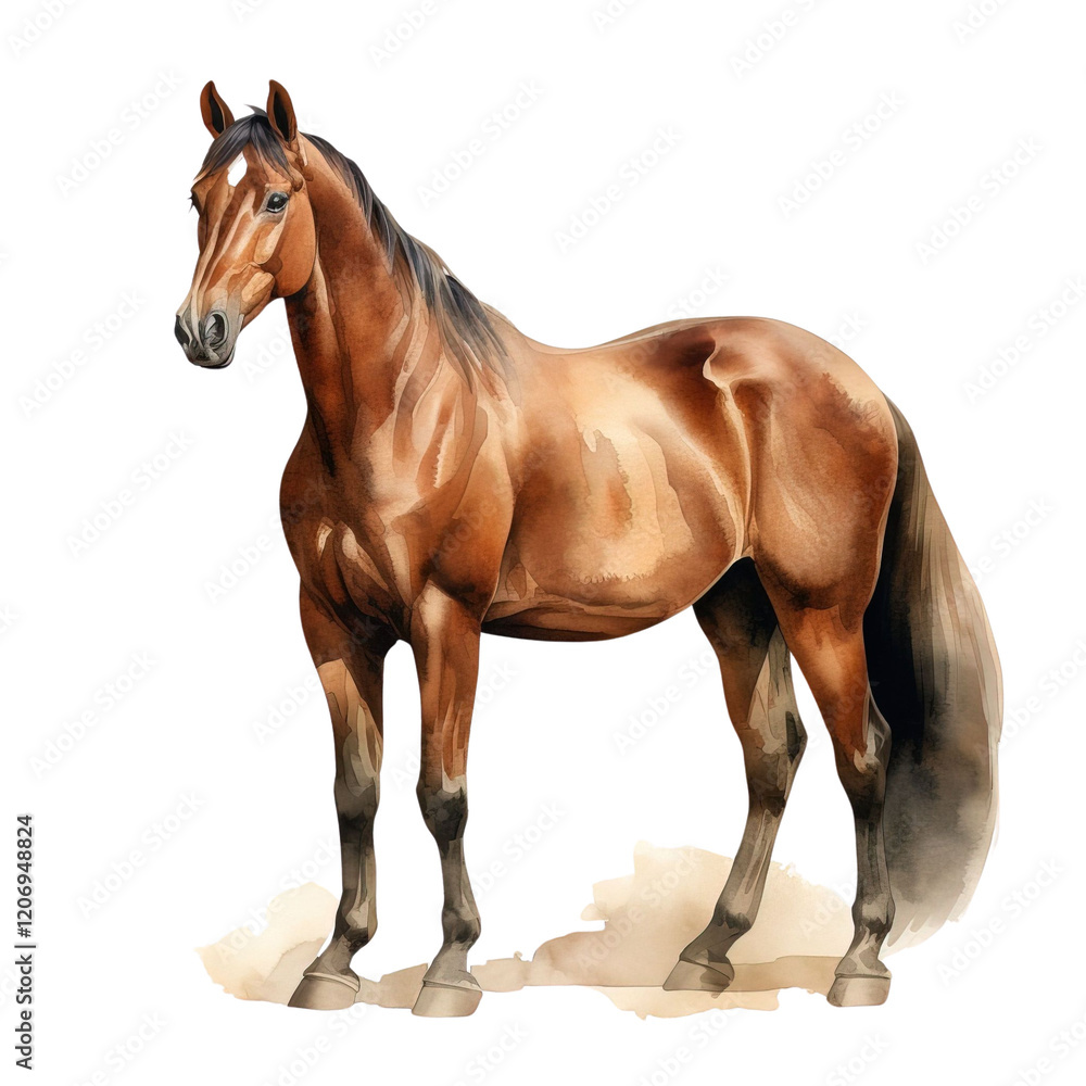 Obraz premium Elegant Horse Clipart Vector Illustration