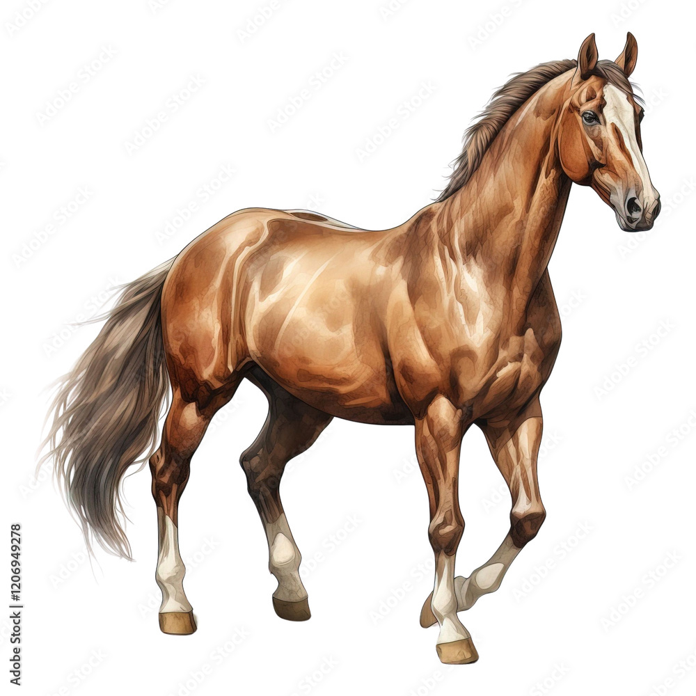 Naklejka premium Elegant Horse Clipart Vector Illustration