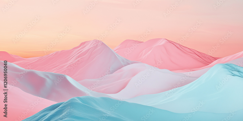Mountainscape with pastel color Mountainscape with pastel color