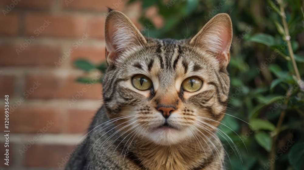 Obraz premium Tabby cat with annoying face 