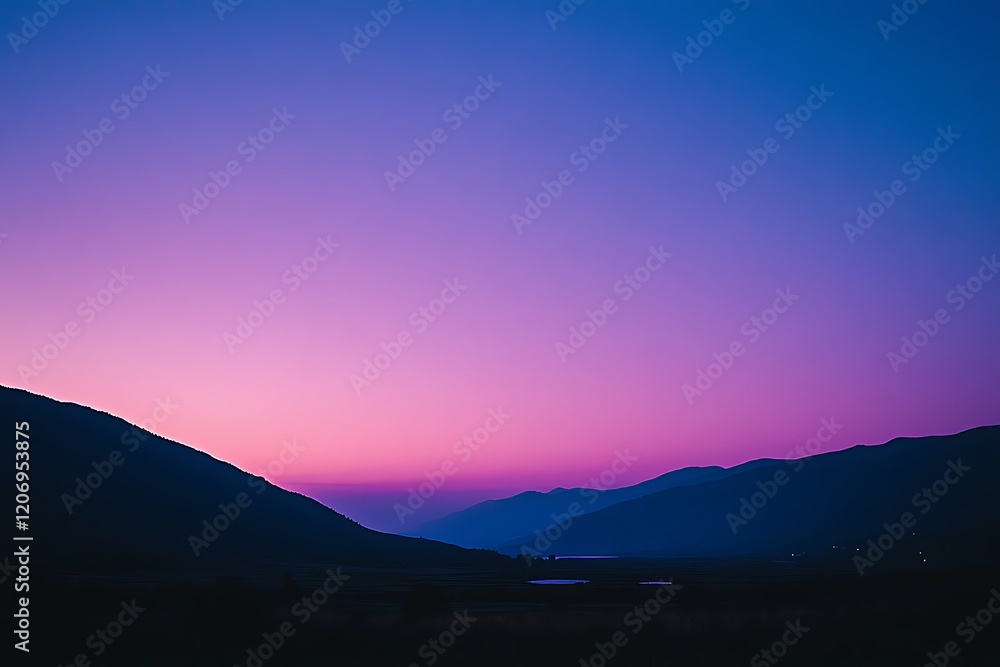 Fototapeta premium Majestic Sunset Over the Mountain Range