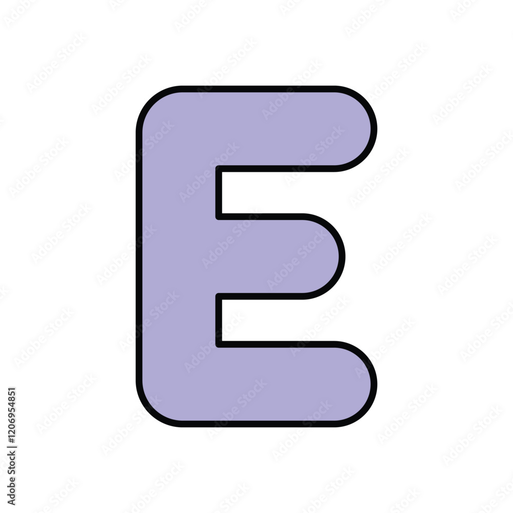 Letter E icon isolated on a white background. Vector illustration. Letter E icon isolated on a white background. Vector illustration.