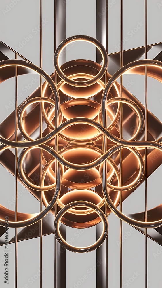 Glossy metal glowing circles geometric background minimal abstract composition vector illustration for wallpaper banner background card book illustration landing page Glossy metal glowing circles geometric background minimal abstract composition vector illustration for wallpaper banner background card book illustration landing page