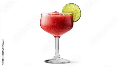 Wallpaper Mural Frozen strawberry margarita in coupe glass with lime. Torontodigital.ca