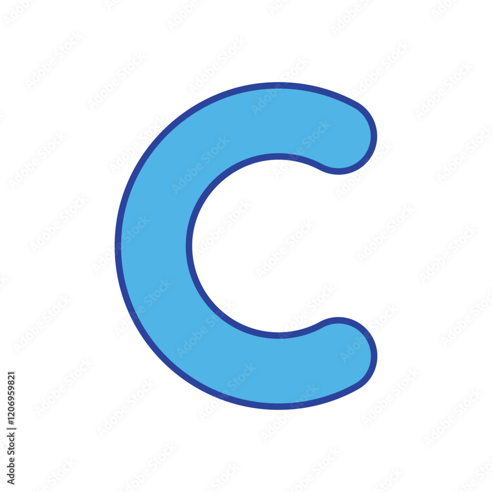 Letter C icon isolated on a white background. Vector illustration. Letter C icon isolated on a white background. Vector illustration.