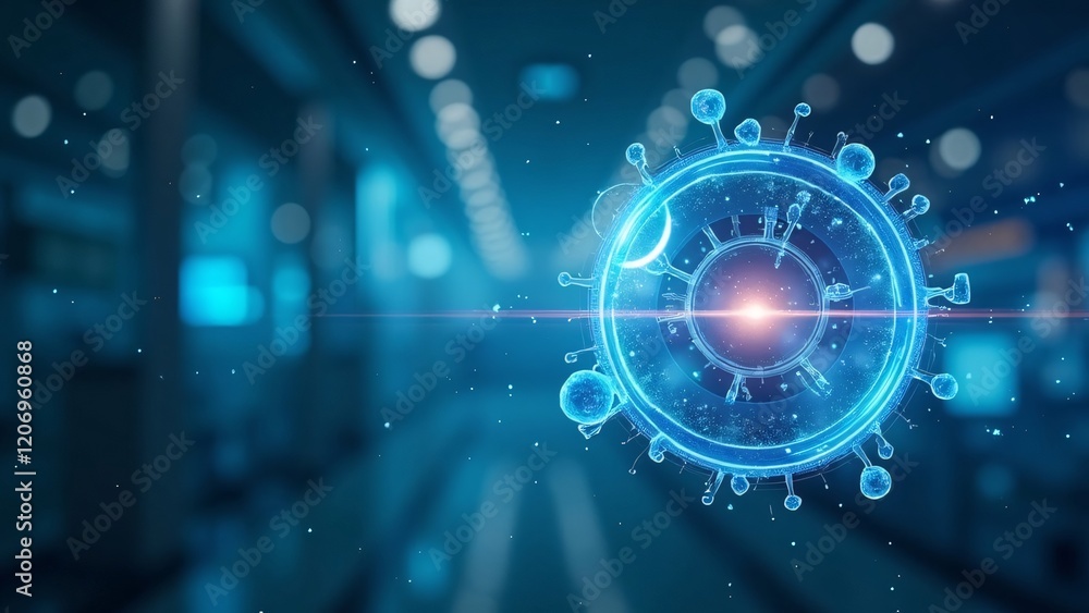 Digital Security and Cyber Threat Concept with Holographic Lock Digital Security and Cyber Threat Concept with Holographic Lock