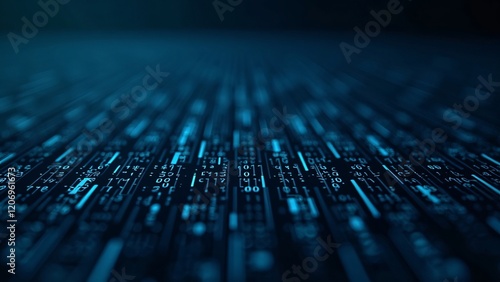 Abstract Digital Data Flow in a Futuristic Cyber World
